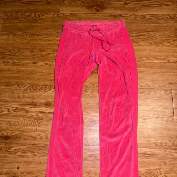 Puma Pink Velour Pants - Picture 1 of 4